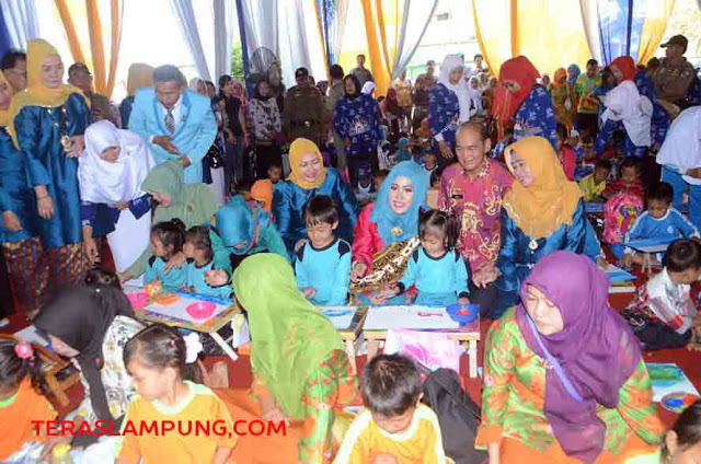 Himpaudi Lampung Utara Gelar Lomba “Finger Paintiing”