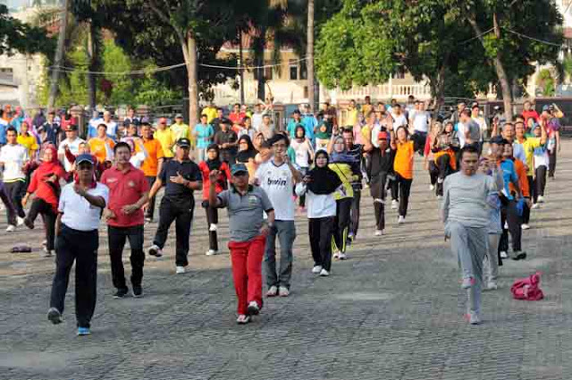 Pemkab Lamsel Giatkan Senam Tiap Jumat Pagi
