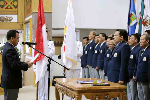 Dilantik sebagai Ketua KONI Lampng, Gubernur Ridho Tegaskan tidak akan Beli Atlet