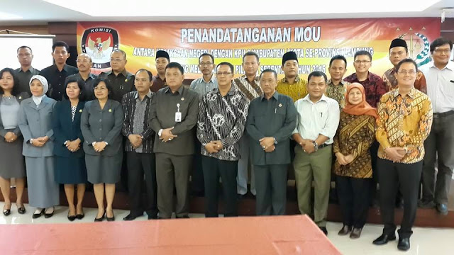 Pilkada Serentak, KPU se-Lampung Tanda Tangani MoU dengan Kejaksaan