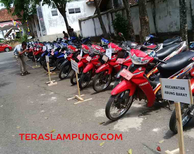 Pemkab Lampung Utara Tarik 114 Sepeda Motor Kepala Desa