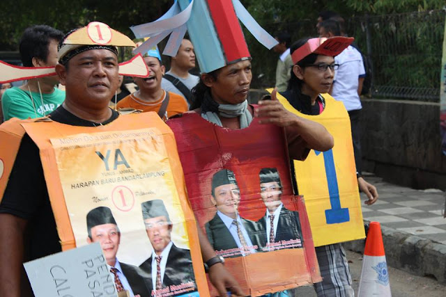 Parade Demokrasi, Pasangan Calon Independen Pilkada Bandarlampung Lebih Kreatif
