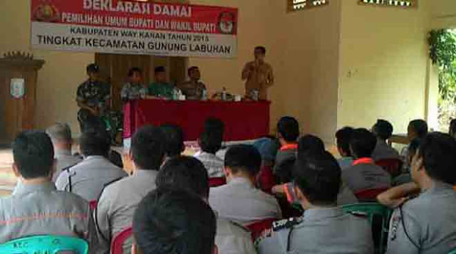 PPK Gunung Labuhan Waykanan Gelar Deklarasi Pilkada Damai