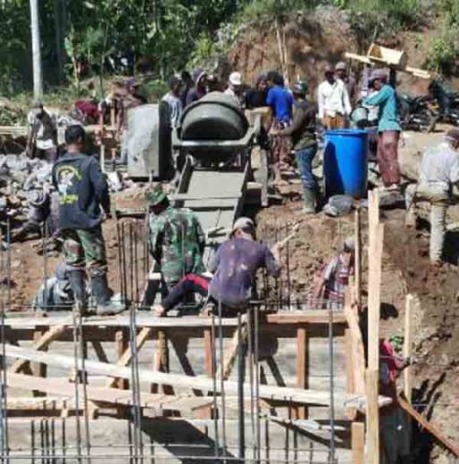 Legislator Lampung Joko Santoso Ikut Karya Bakti TNI di Pekon Sidomulyo