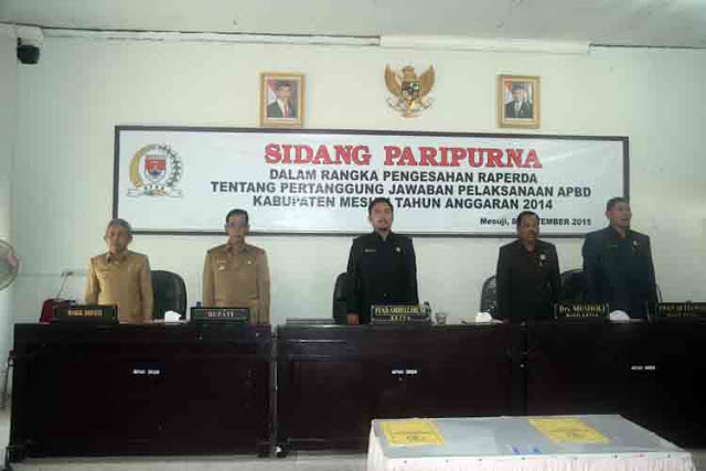DPRD Mesuji Setujui Rapeda Pertanggungjawaban Pelaksanaan APBD 2014