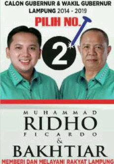 Dinilai Bohongi Rakyat Lampung, Ridho Ficardo-Bachtiar Basri Digugat Rp 25