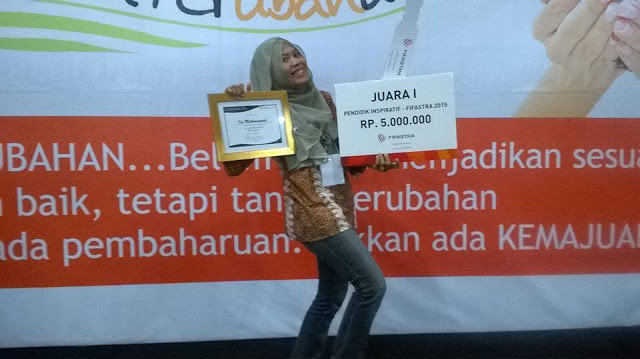 Iin Mutmainah Raih Juara I di Ajang Pendidik Inspiratif FIF-Astra 2015