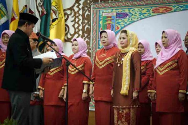 Aprilani Yustin Dikukuhkan sebagai Ketua, Ini Susunan Lengkap LASQI Lampung