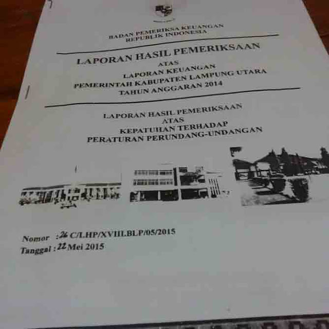 BPK Temukan Indikasi “Mark-up” Nilai Proyek Pengadaan Alat Kantor SMK di Lampura