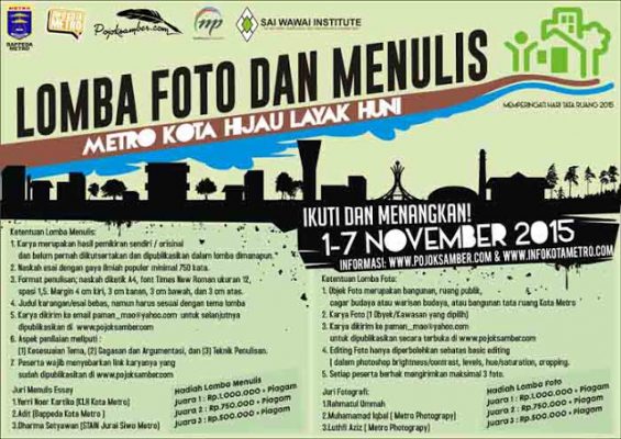 Hari Tata Ruang Nasional, Bappeda Metro Gelar Lomba Menulis dan Foto