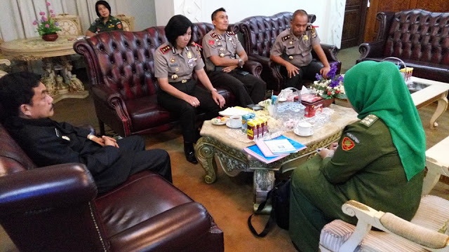 Kapolresta Metro “Anjau Silau” dengan Pj Walikota Metro