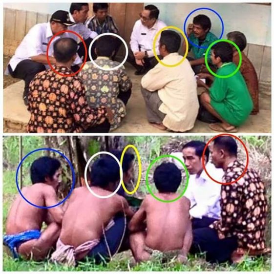 Benarkah Foto Jokowi Bertemu Suku Anak Dalam Rekayasa? Ini Jawabannya