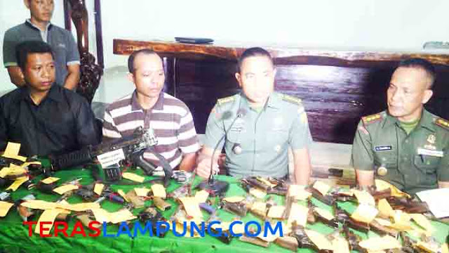 Korem Garuda Hitam Sita 96 Pucuk Senjata Api Rakitan-Ilegal