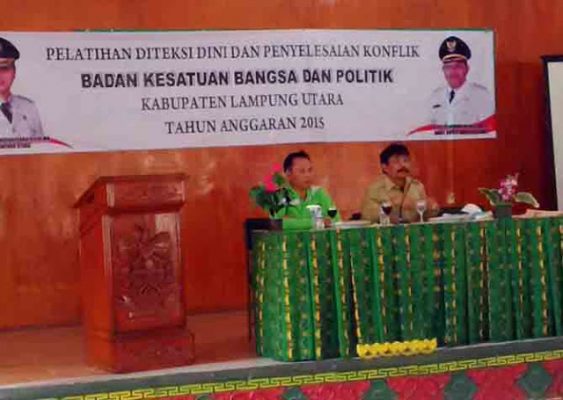 Kesbangpol Lampung Utara Gelar Pelatihan Deteksi Dini dan Penyelesaian Konflik