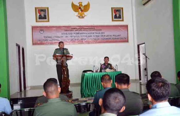 Kemenhan Sosialisasi Kepemilikan Rumah di Korem Gatam