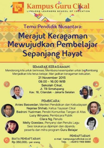 Kampus Guru Cikal akan Gelar Pertemuan Pendidik Nusantara
