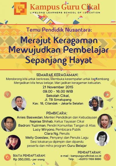Kampus Guru Cikal akan Gelar Pertemuan Pendidik Nusantara