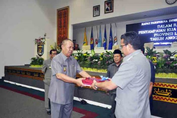 Penyampaian KUA-PPAS 2016, Pemprov Lampung Targetkan PAD 2016 Sebesar Rp2,432 triliun