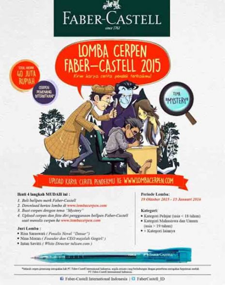 Lomba Cerpen Faber – Castell 2015 bagi Pelajar dan Mahasiswa