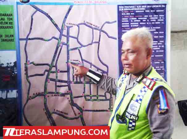 Ini Peta Rekayasa Arus Lalu Lintas Malam Tahun Baru 2016 di Bandarlampung
