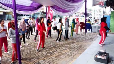 Dealer Jaya Motor Gedong Tataan Senam Pagi Bersama Warga