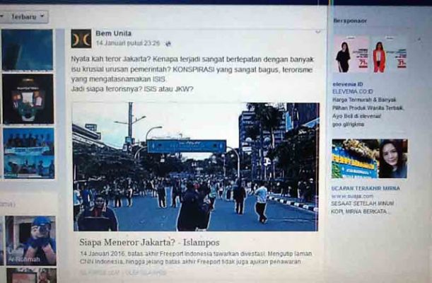 Di-Hack Orang yang Ragukan “Teror Bom Sarinah”, Hingga Hari Ini Akun Facebook BEM Unila Masih Dikuasai Hacker
