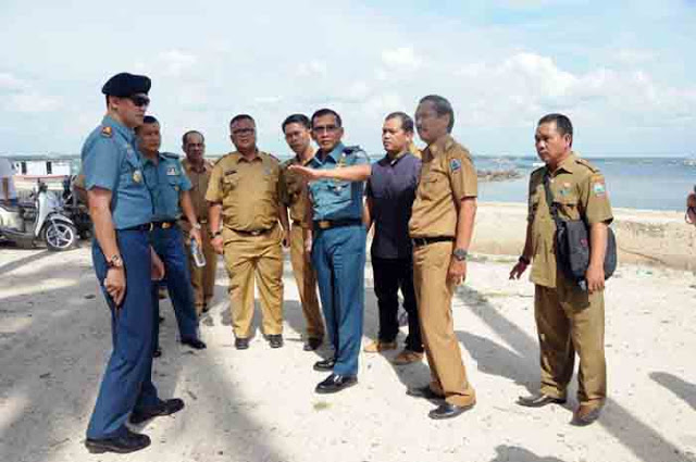 Kadispotmar TNI AL Tinjau Lokasi Bedah Desa di Lampung Selatan
