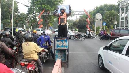 Begini Cara Satlantas Poltabes Surabaya Atasi Kemacetan Lalu Lintas