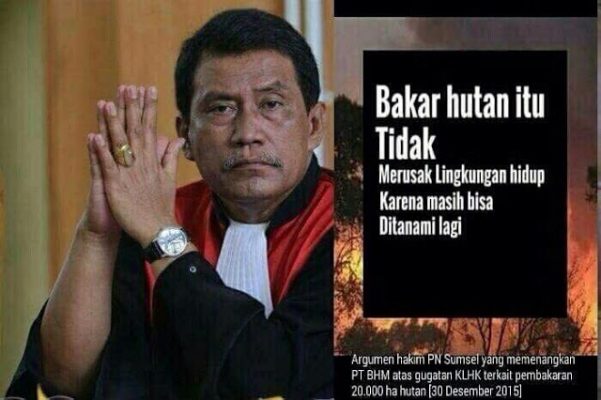 Ini Surat Hacker kepada Hakim PN Palembang yang Memutus Bebas Perusahaan Pembakar Hutan