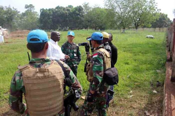 Satgas Kizi TNI Bantu Leveling Land di Stasiun TVCA di Afrika Tengah