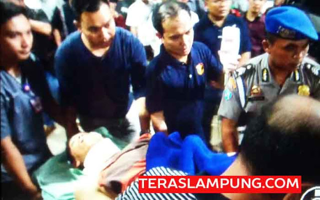 Anggota Provost Polda Lampung Tertembak Pantulan Peluru Tembakan Peringatan Rekannya