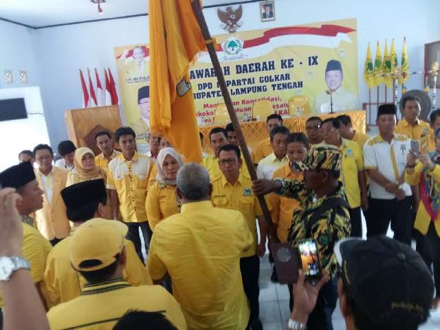 H.M. Kaswan Sanusi Terpilih sebagai Ketua Golkar Lampung Tengah