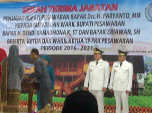 Sertijab, Bupati Dendi Ramadhona Ajak Seluruh Warga Pesawaran Bersatu dan Lupakan Perbedaan