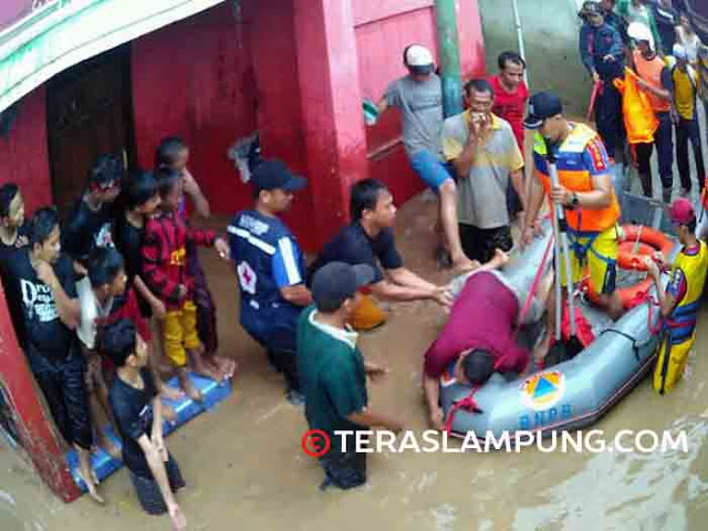 Banjir Rendam Ribuan Rumah di Tiga Kelurahan di Telukbetung