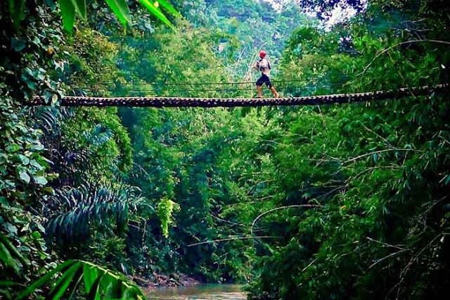 Jembatan Bambu di Desa Maduretno Kecamatan Pagelaran