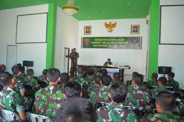 Penutupan Sosialisasi Pahmd TWI I di Jajaran Korem Gatam