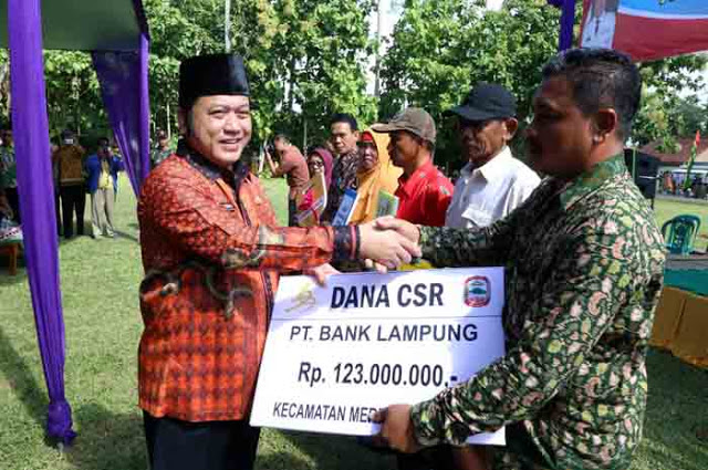 Zainudin Hasan Serahkan CSR Bank Lampung Kalianda