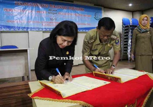 Walikota Metro dan Kejari Metro Tanda Tangani MoU Pengamanan TP4D