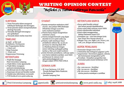 PMII Unila Gelar Lomba Penulisan Opini