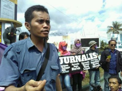 Hari Kebebasan Pers Sedunia, AJI Bandarlampung Gelar Aksi Simpatik di Tugu Adipura