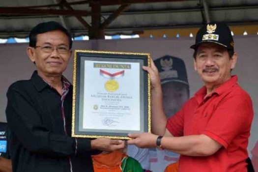 Diikuti 55 Ribu Peserta, Senam Massal HUT Bandarlampung Raih Penghargaan MURI