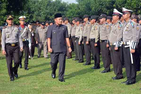 Pimpin Apel Ramadniya Krakatau 2016, Bupati Lamteng Minta Kepolisian Tegas Tembak Penjahat