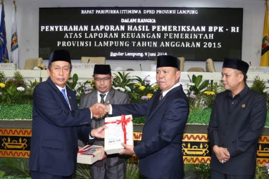 LHP Laporan Keuangan, Pemprov Lampung Kembali Raih Opini WTP