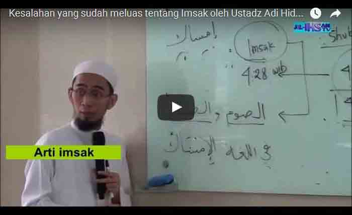 Penjelasan Ustad Adi Hidayat tentang Imsyak, Sahur, dan Buka Puasa