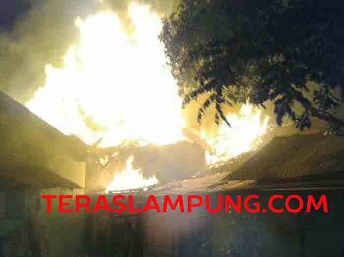 Sembilan Rumah di Kedamaian Bandarlampung Ludes Dilalap Si Jago Merah