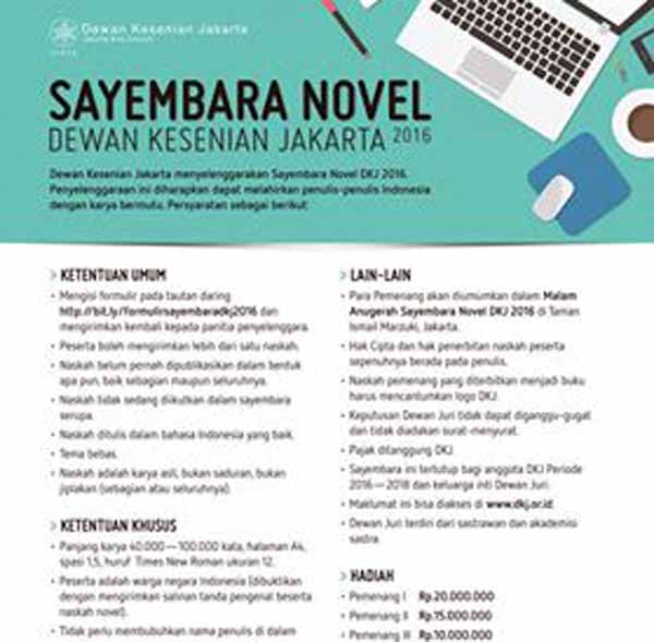 Sayembara Novel Dewan Kesenian Jakarta 2016