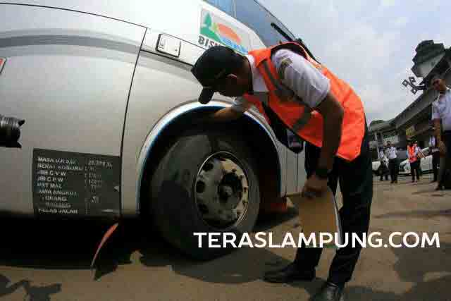 Pemeriksaan Angkutan Mudik, Dishub Lampung Temukan Dua Bus tidak Laik Jalan