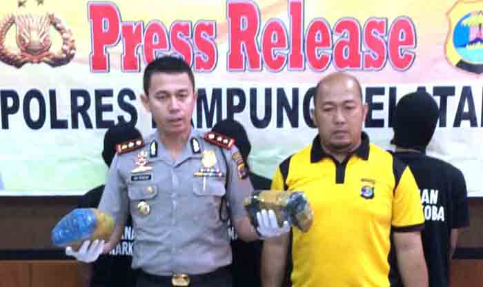 Polres Lamsel Gagalkan Penyelundupan 2 Kg Sabu dan 45 Kg Ganja