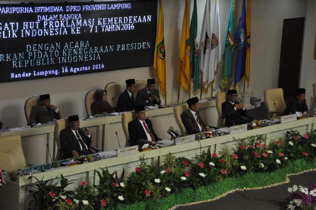 Wagub Bachtiar Basri Ikuti Pidato Kenegaraan Presiden RI di DPRD Lampung
