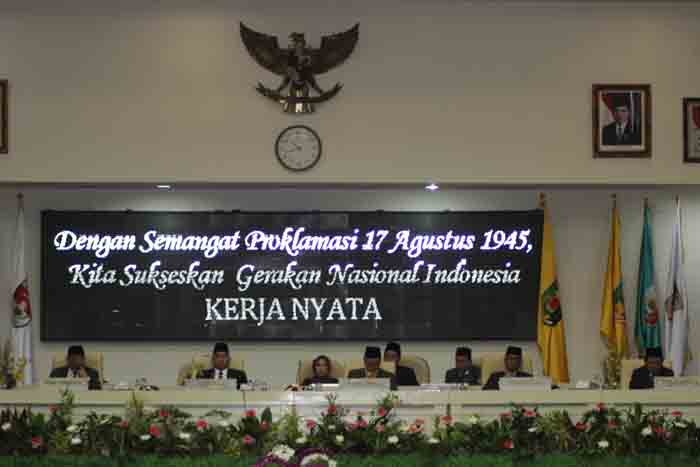 Peringatan HUT 71 RI, DPRD Lampung-Wagub Simak Pidato Kenegaraan Presiden Jokowi